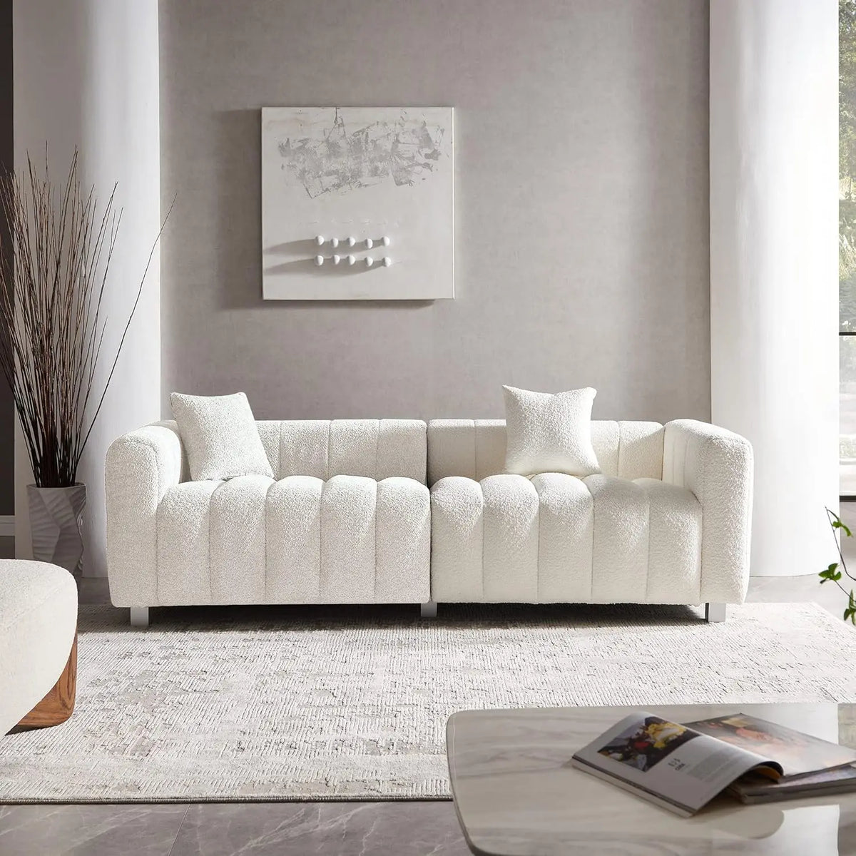 The Fontaine Boucle Three-Seater Sofa