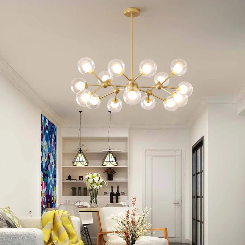 The Astoria Multi-Sphere Glass Chandelier