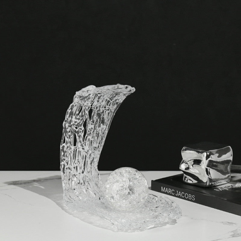 Meridian Collection | Floating Atomic-Era Crystal Arch - featuring close-up joinery and artisanal finish quality in a Mid-Century Modern living room setting.