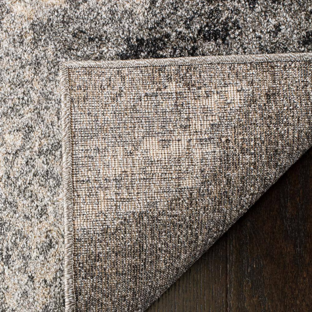 Retro Grey/Ivory 2 Ft. X 9 Ft. Solid Runner Rug