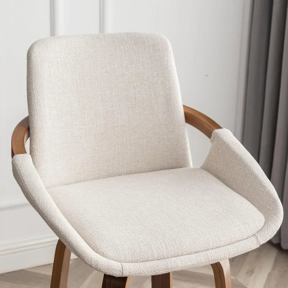 The Meridian Charcoal & Beige Swivel Barstools