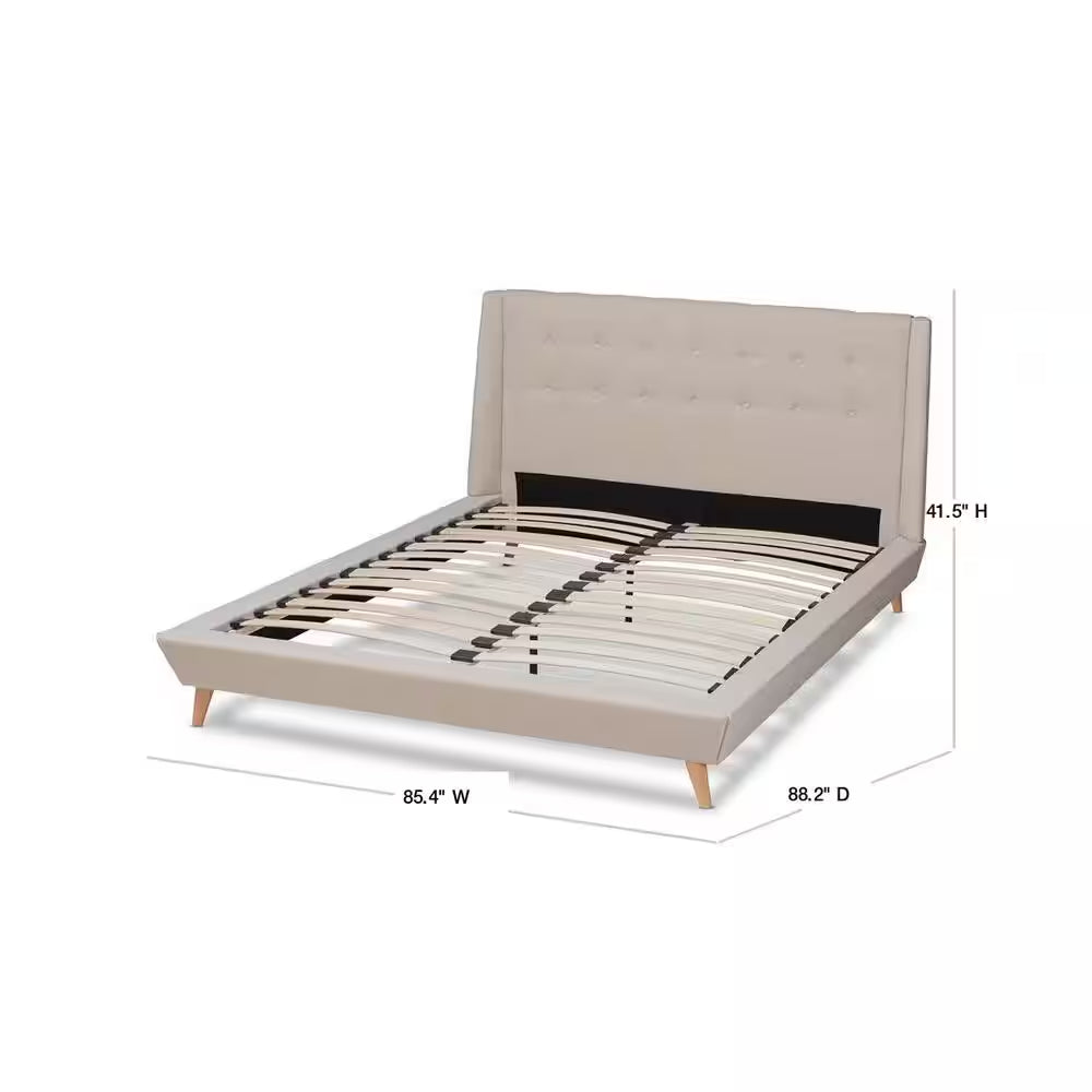 Naya Beige King Platform Bed