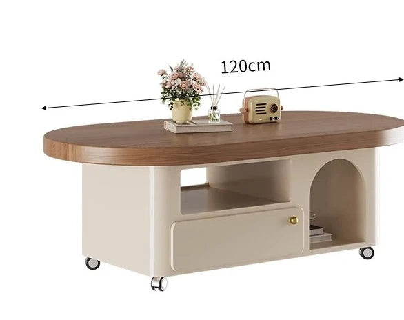 Ellington Collection | Tapered-Leg Oval Solid Walnut Coffee Table - demonstrating proportional harmony within the collection in a Mid-Century Modern living room setting.