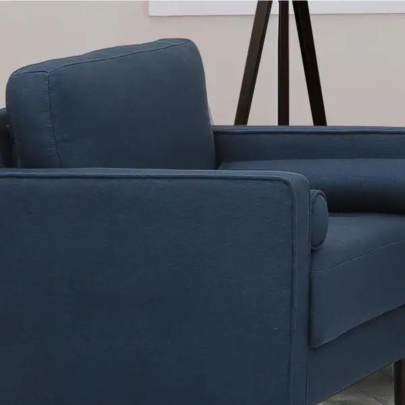 Lillith Navy Blue Mid Century Modern Chair