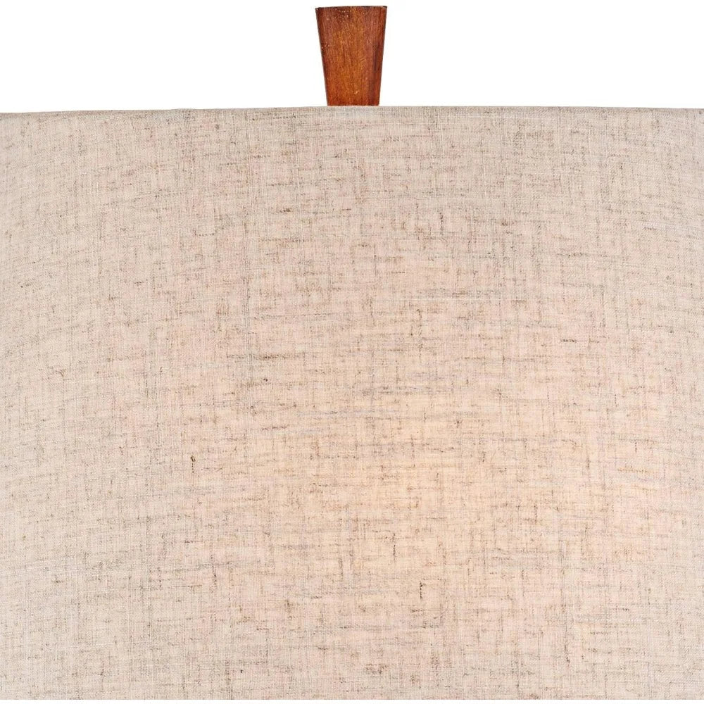 Astoria Collection | Tapered-Leg Brass-Accented Brushed Brass Table Lamp Set - featuring close-up joinery and artisanal finish quality in a Mid-Century Modern living room setting.