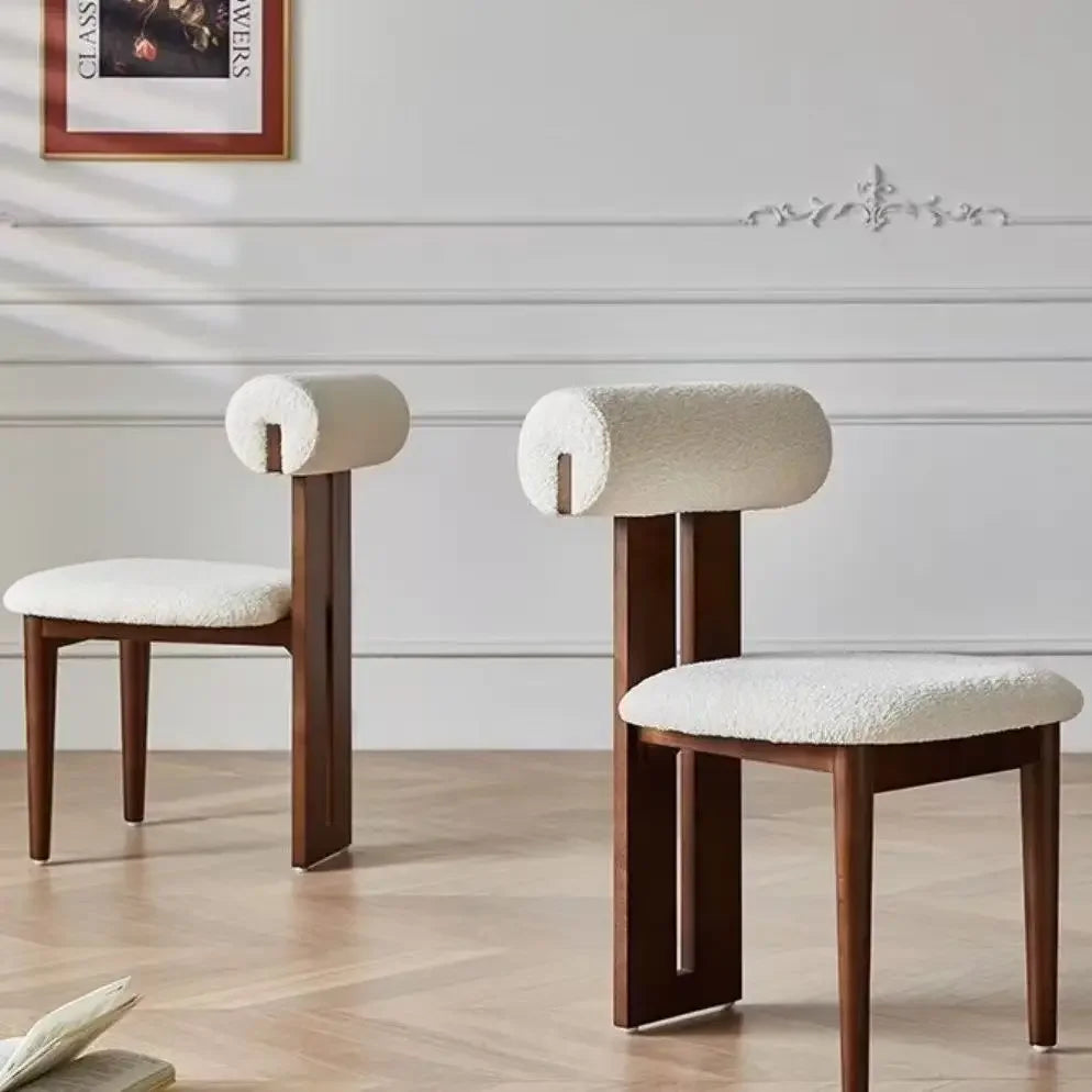 Dresden Collection | Tapered-Leg Atomic-Era Walnut Dining Chair - showcasing full sculptural form and curated finish in a Mid-Century Modern dining room setting.
