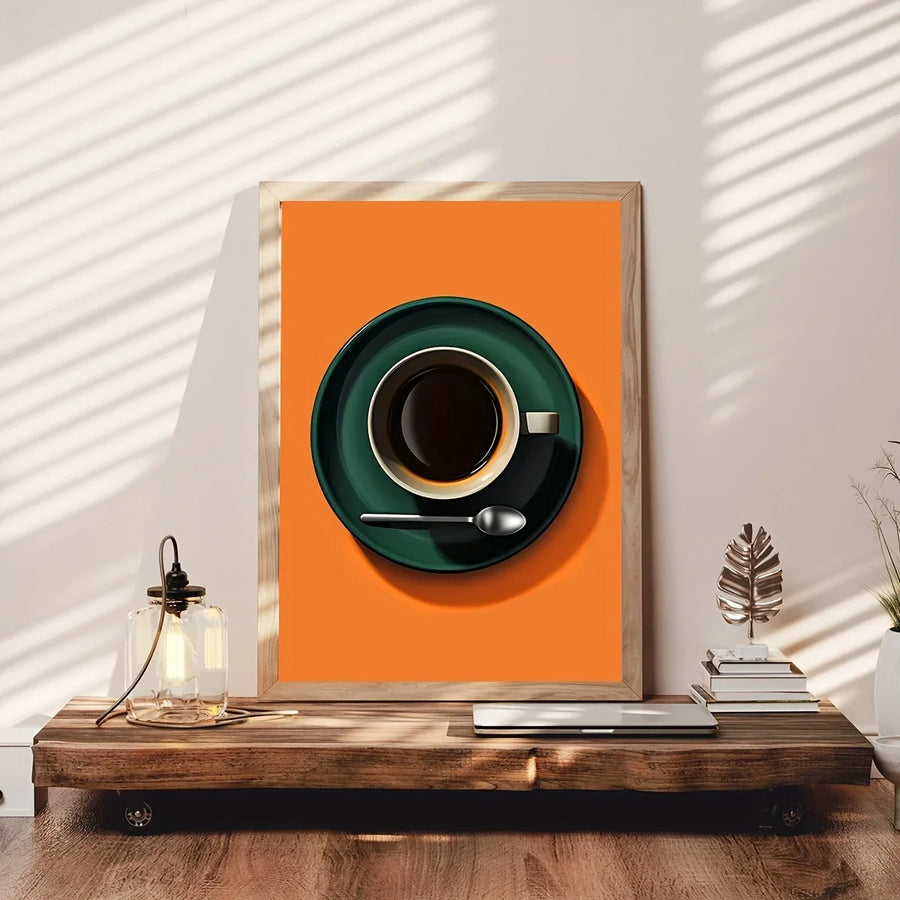 Chic Espresso Bauhaus Canvas Art - Premium Mid-Century Wall Decor