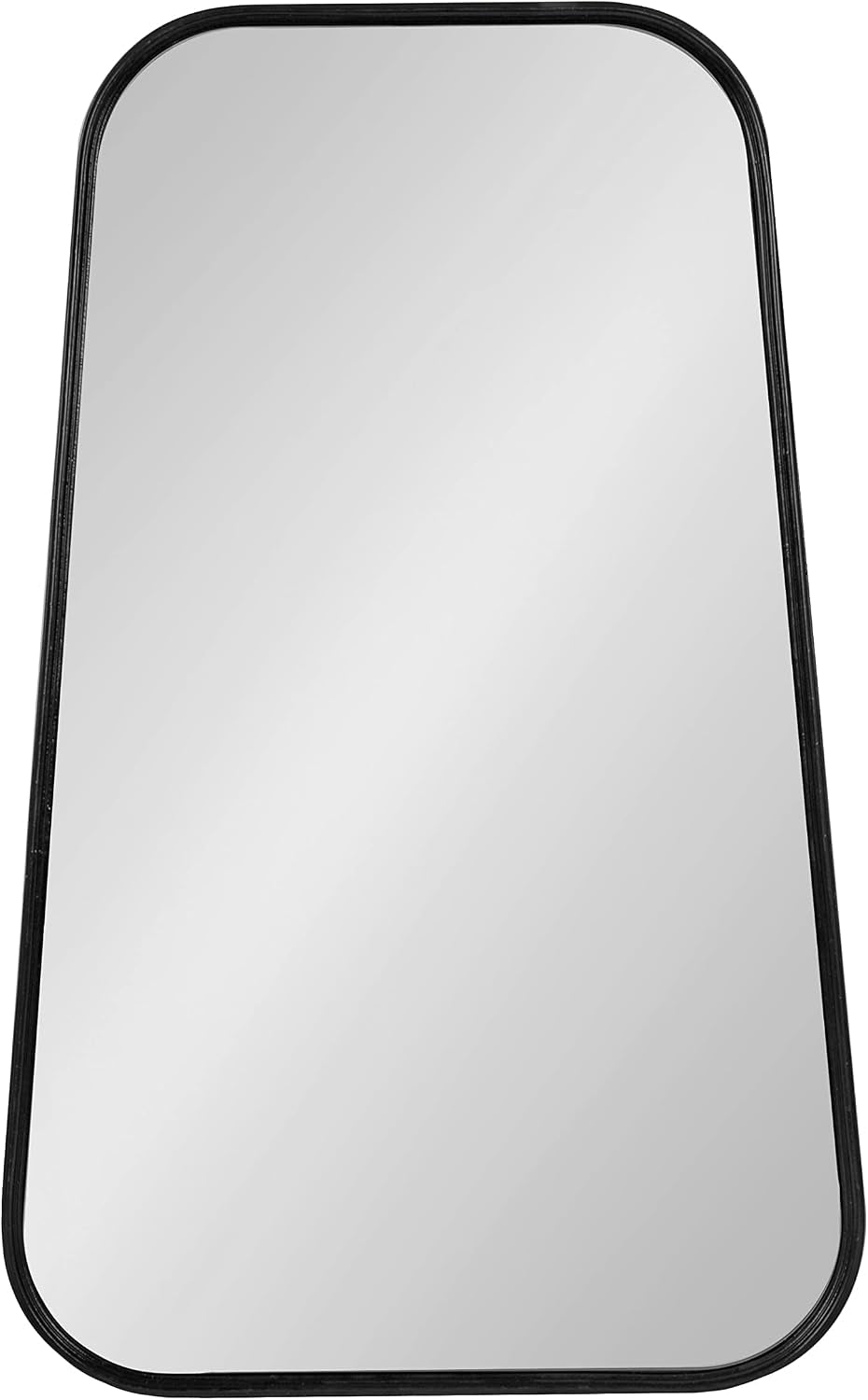 Caskill Wall Mirror, 20 X 32, Black, Decorative Cowbell Inspired Mirror with Oblong Rectangular Shape and Versatile Styling Options