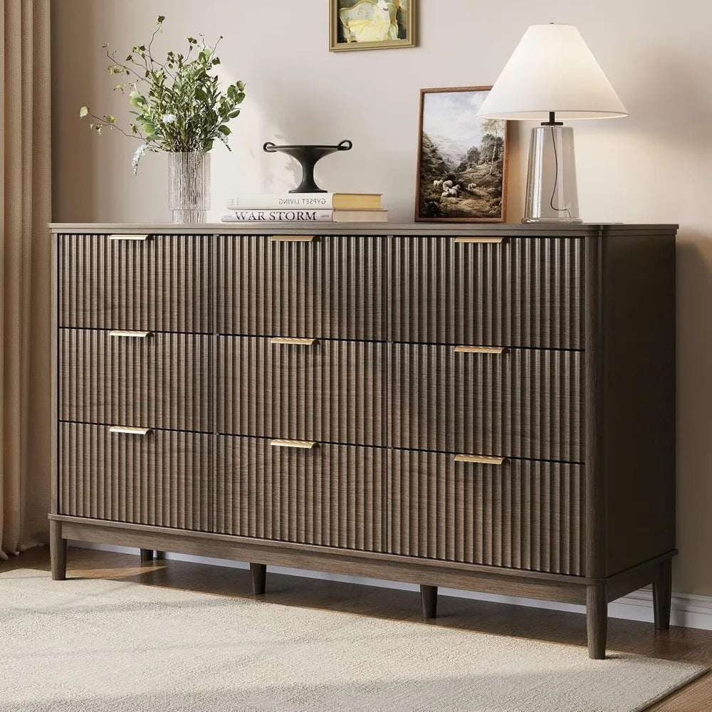 The Dresden Fluted Walnut Dresser