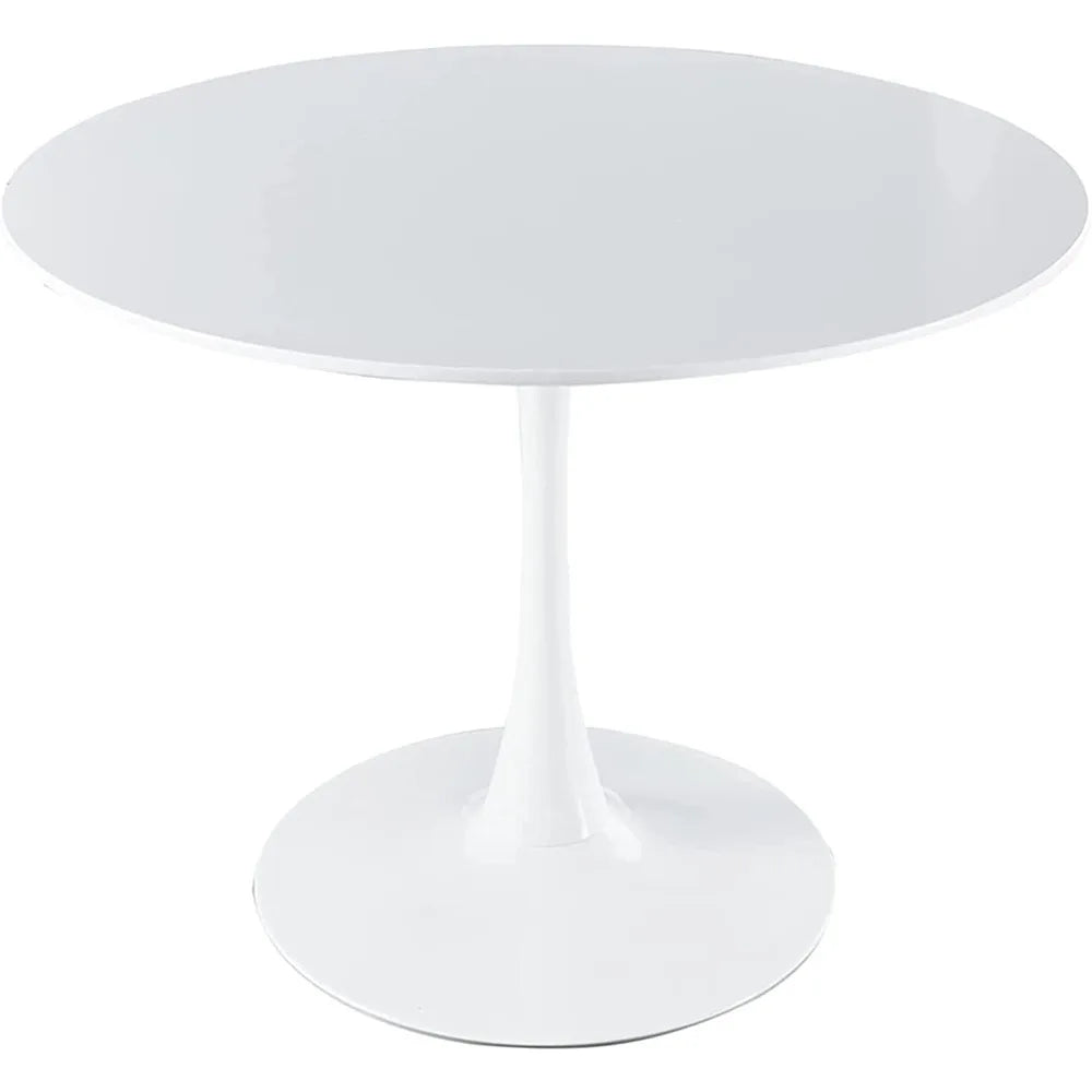 Dresden Collection | Sculptural Marble-Topped Carrara Marble Tulip Table - detail view 15 revealing design nuance in a Mid-Century Modern living room setting.