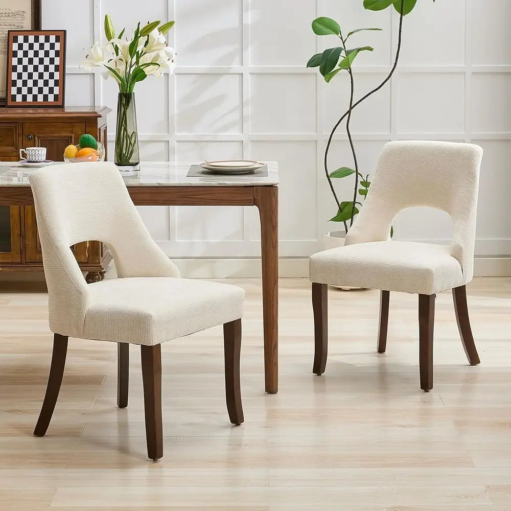 The Fontaine Linen-Weave Dining Chairs