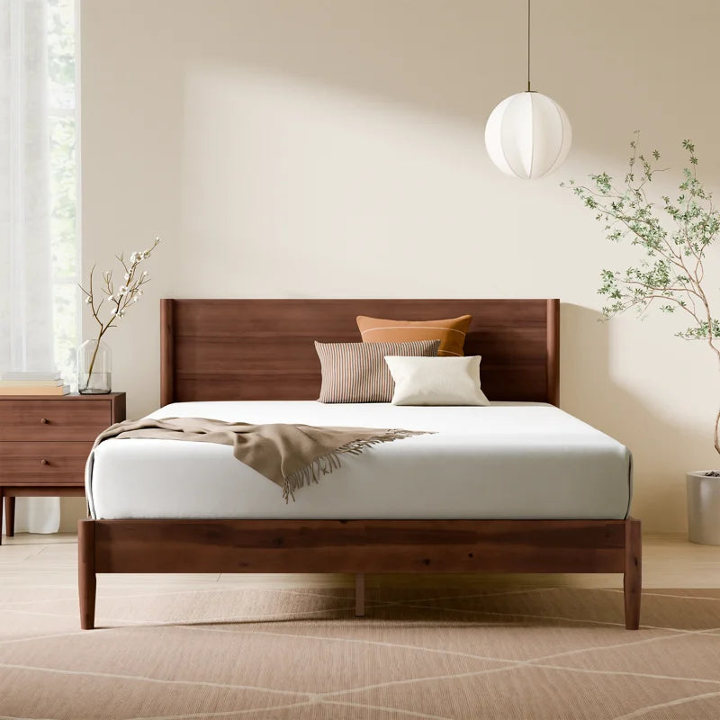 Whitman Low Profile Mid-Century Modern Platform Bed