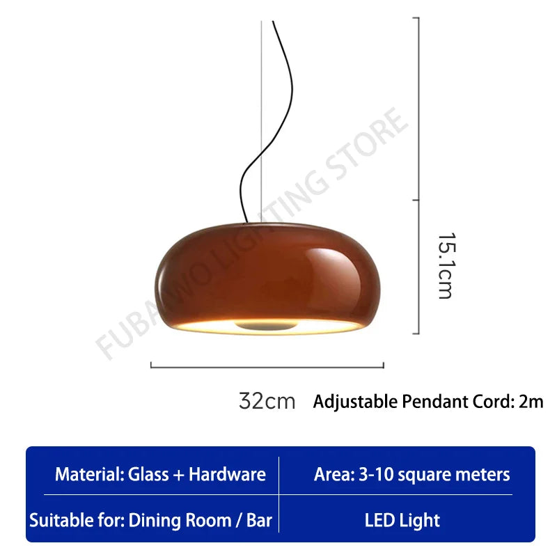 The Astoria Ruby Glass Pendant