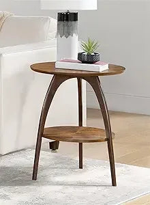 The Ellington Walnut Round End Table