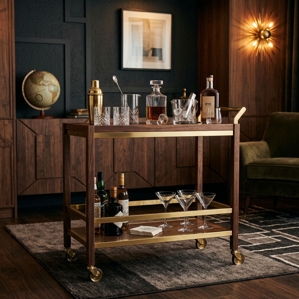 Brass Bar Cart