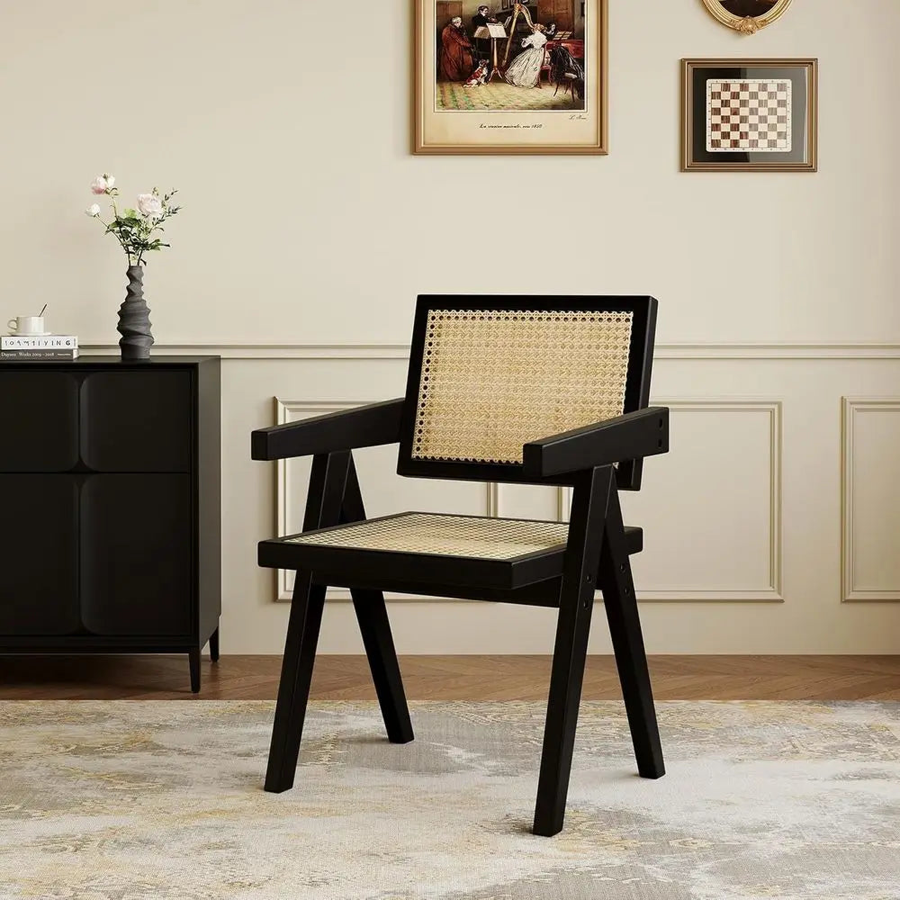 The Dresden Black Rattan Dining Chairs