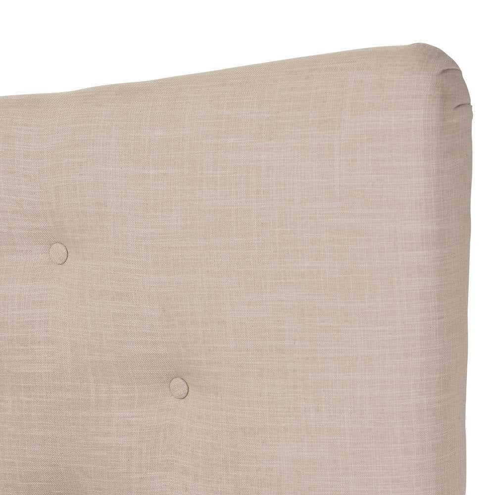 Hannah Beige Queen Upholstered Bed