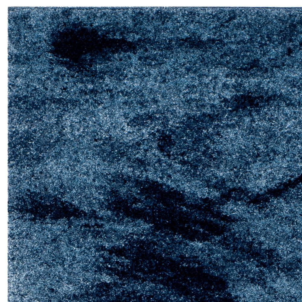 Retro Light Blue/Blue 2 Ft. X 11 Ft. Gradient Runner Rug
