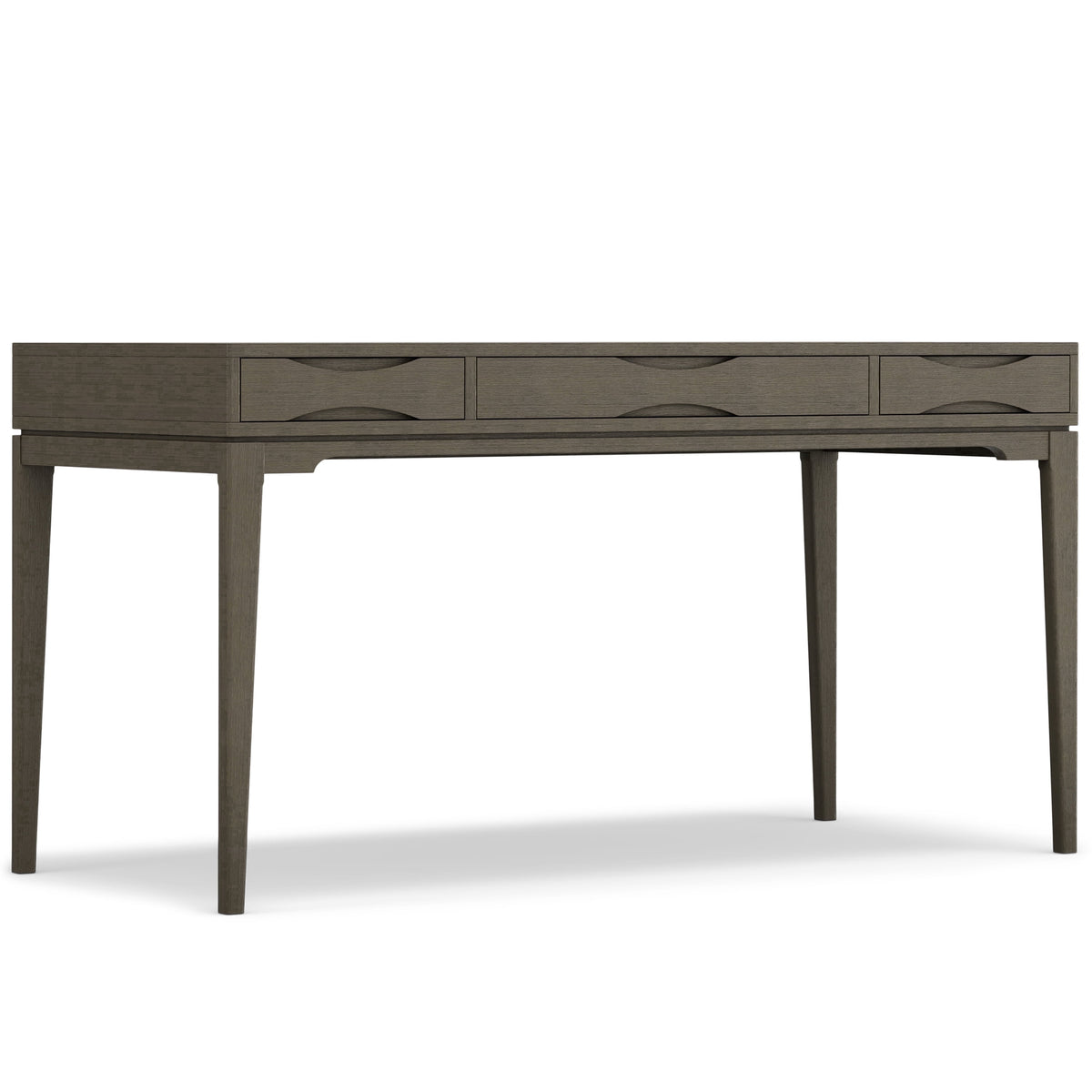 Harper 60 Inch Wide Solid Wood Mid Century Modern Desk in Farmhouse Grey