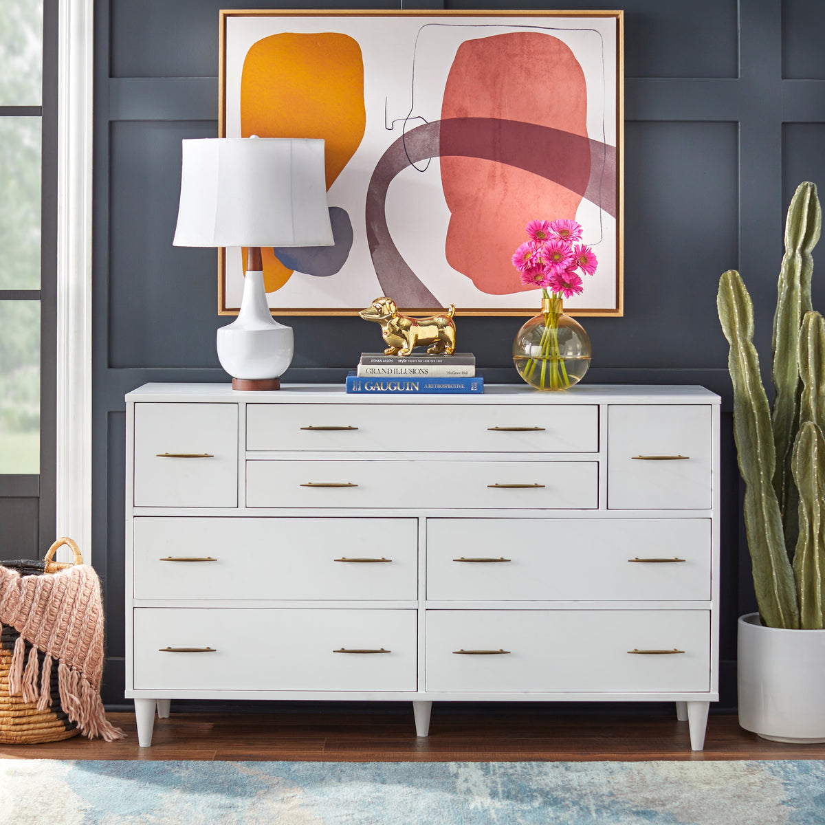 Ana 8-Drawer Mid-Century Modern Dresser