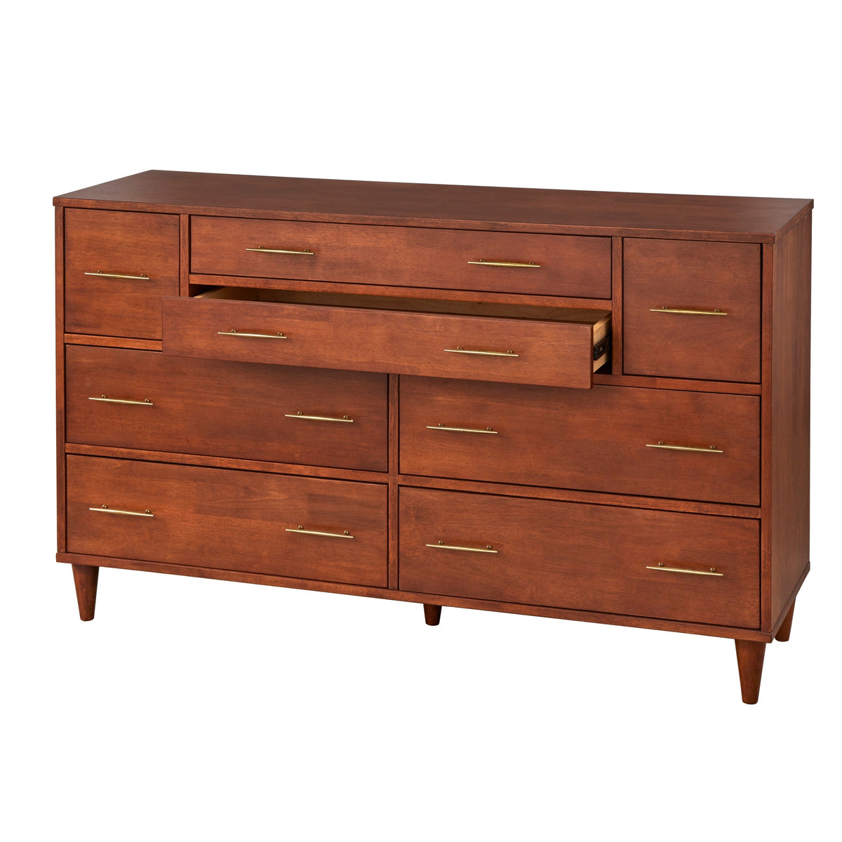 Ana 8-Drawer Mid-Century Modern Dresser