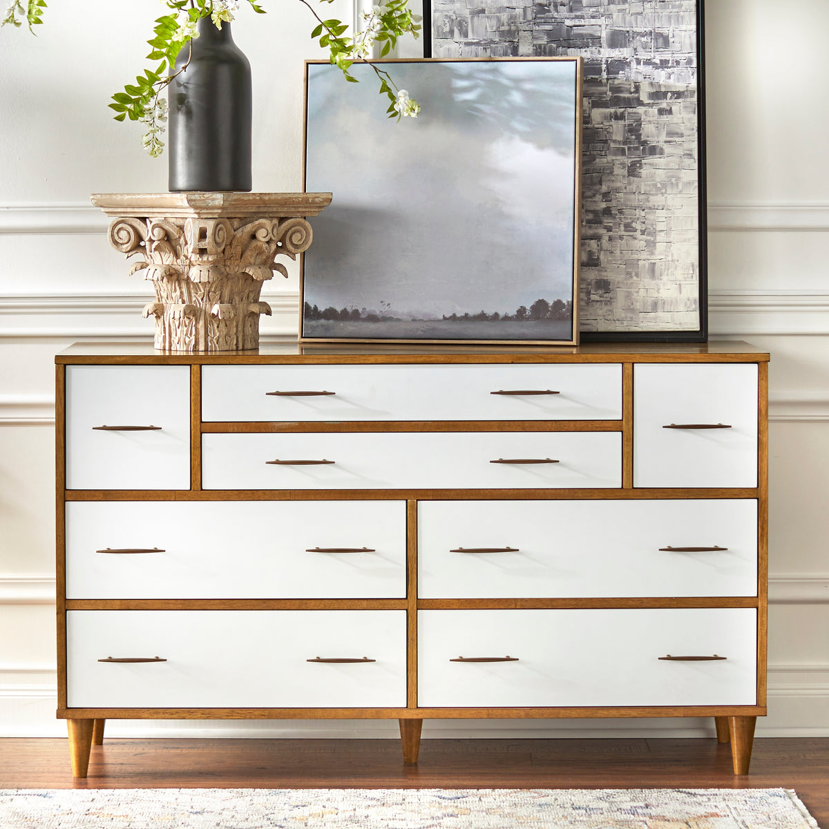 Ana 8-Drawer Mid-Century Modern Dresser