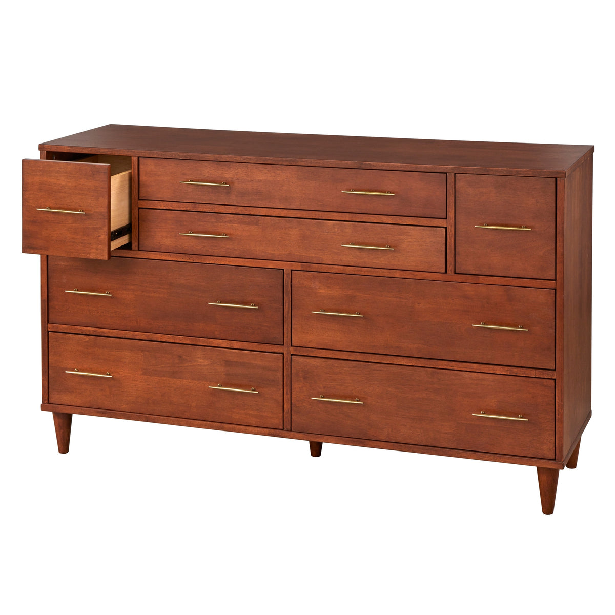 Ana 8-Drawer Mid-Century Modern Dresser
