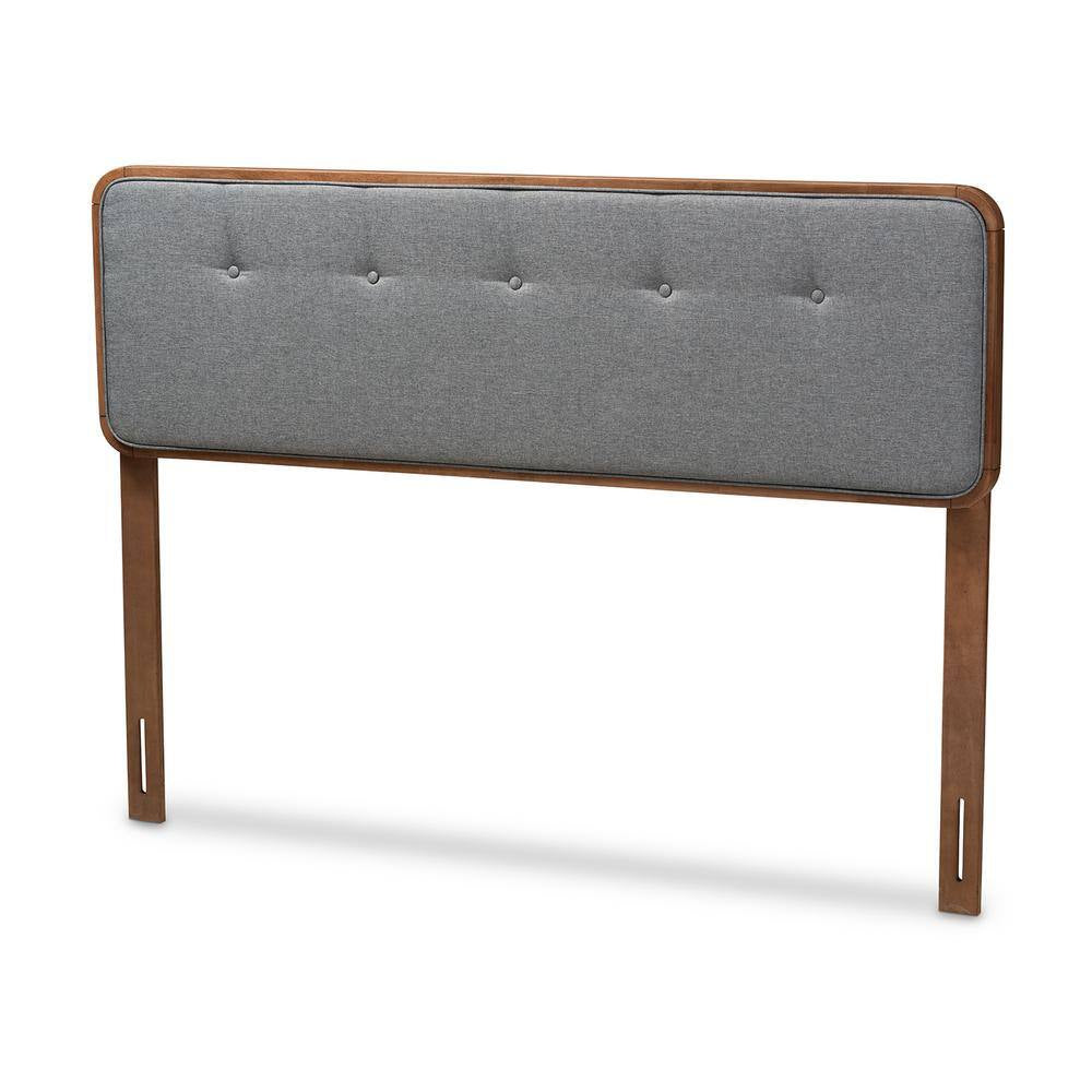 Palina Dark Gray and Walnut Full Headboard