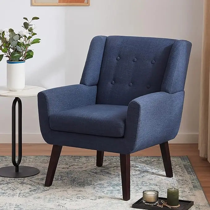 The Fontaine Linen Tufted Accent Chair