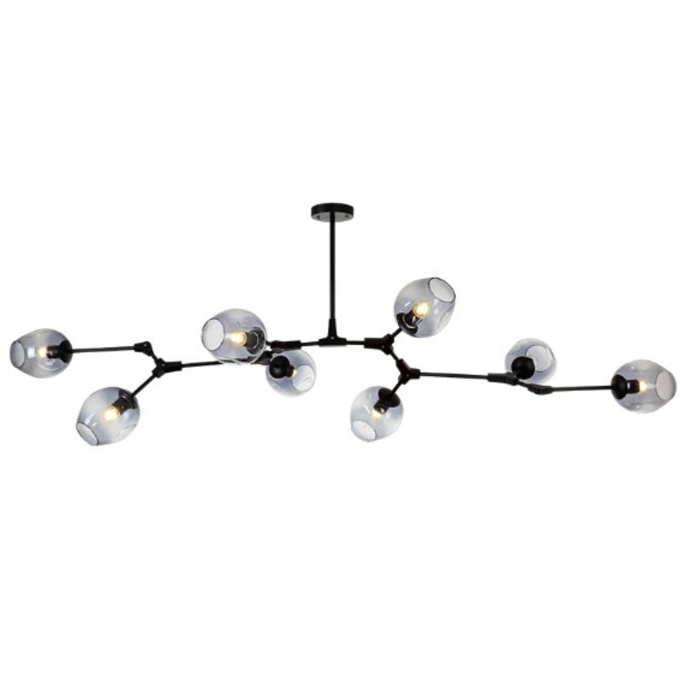 Fontaine Collection | Sculptural Atomic-Era Branch Chandelier - styled from an alternate angle revealing dimensional depth in a Mid-Century Modern living room setting.