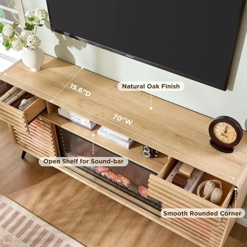 Dresden Collection | Hairpin-Legged Steel-Framed Walnut & Steel Media Console - highlighting material texture and craftsmanship detail in a Mid-Century Modern entryway setting.