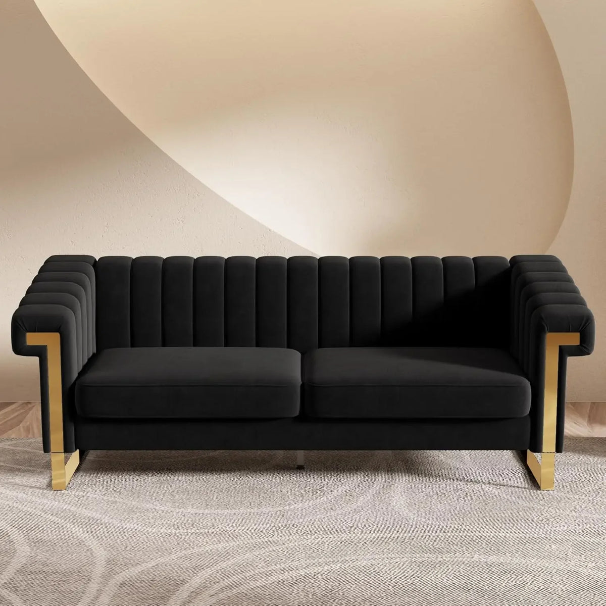 The Belmont Velvet Lounge Chair & Ottoman