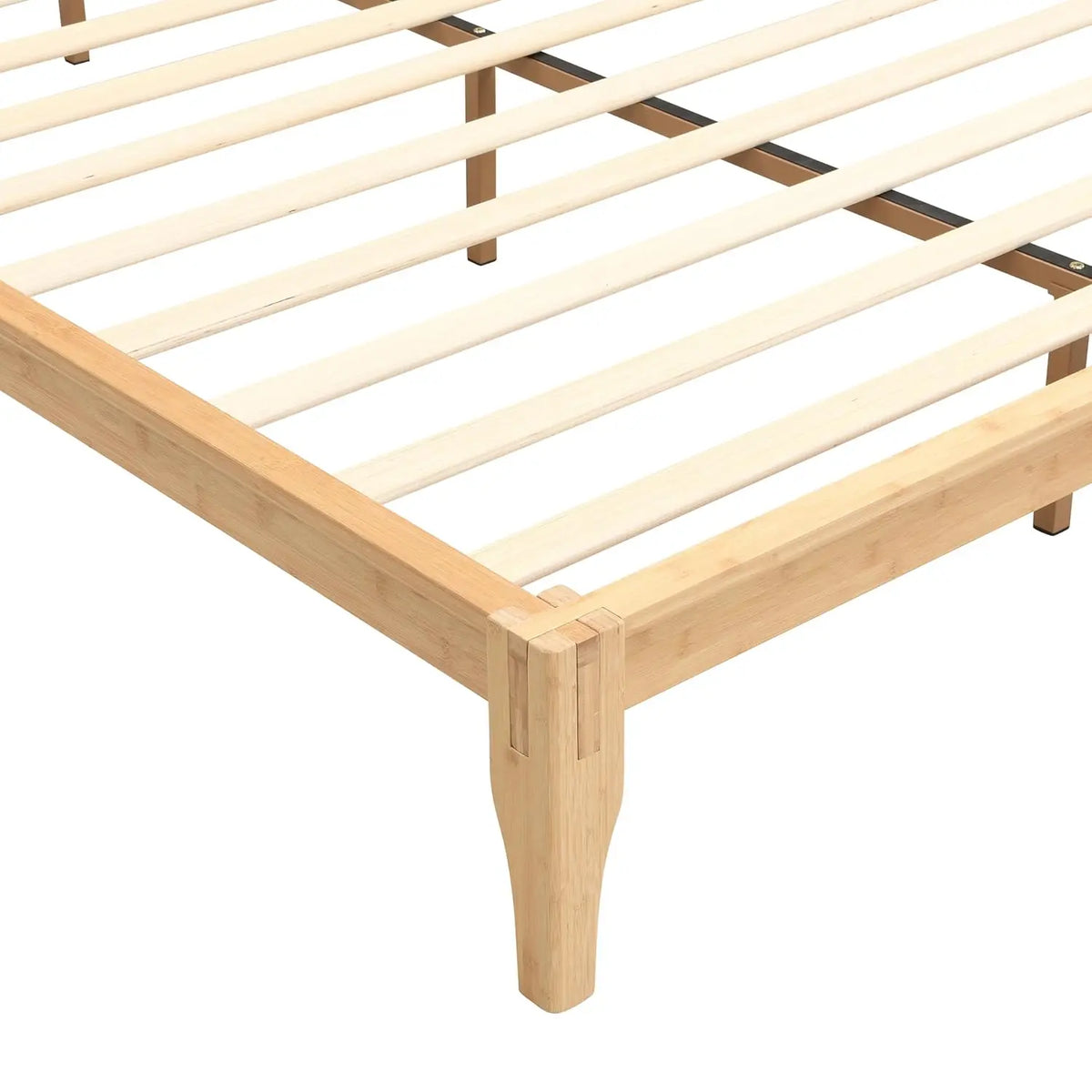Ellington Collection | Atomic-Era Bamboo Platform Bed - captured in a curated lifestyle vignette in a Mid-Century Modern bedroom setting.