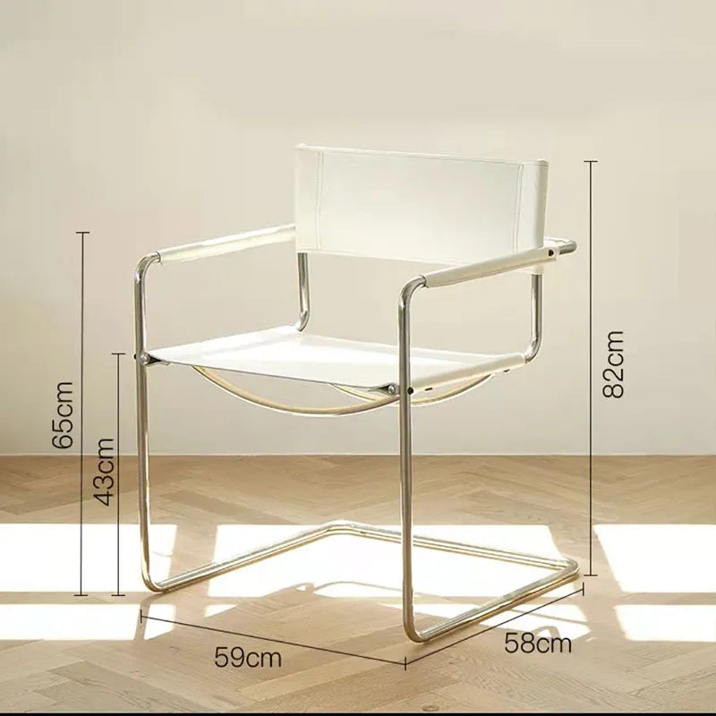 The Fontaine Chrome & Leather Lounge Chair