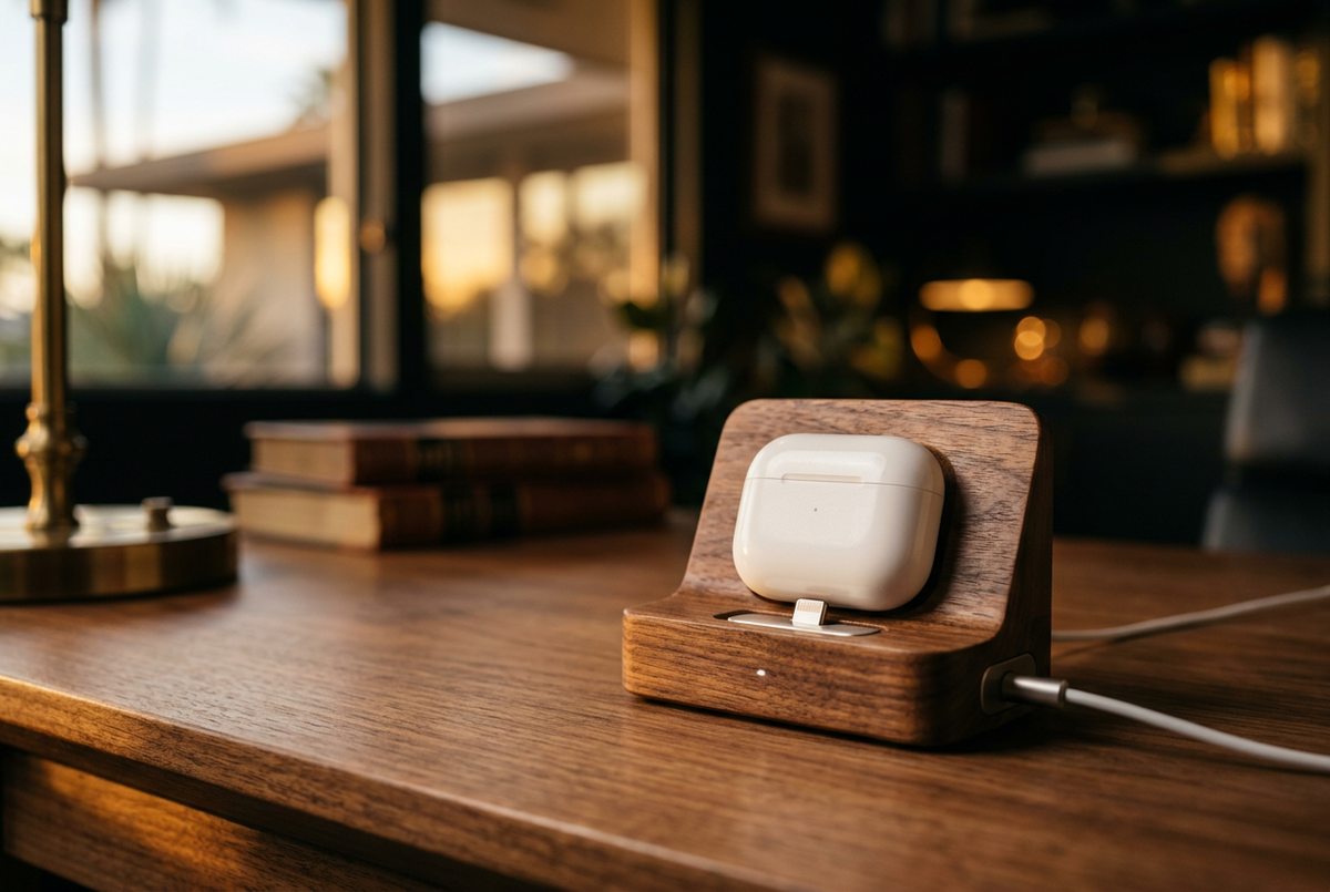 Walnut AirPods Charging Dock | Pod Rest