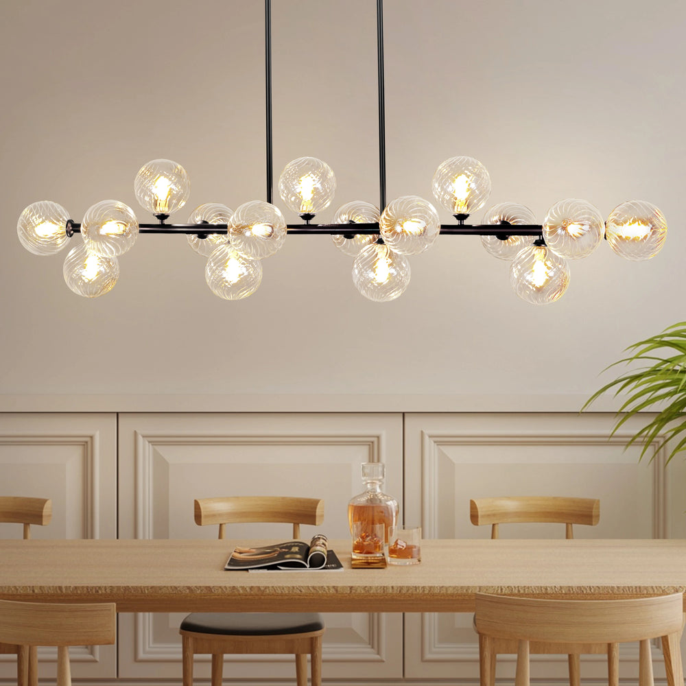 Exquisite 54in Mid Century Modern 16-Light Sputnik Chandelier for Elegant Dining and Kitchen Spaces