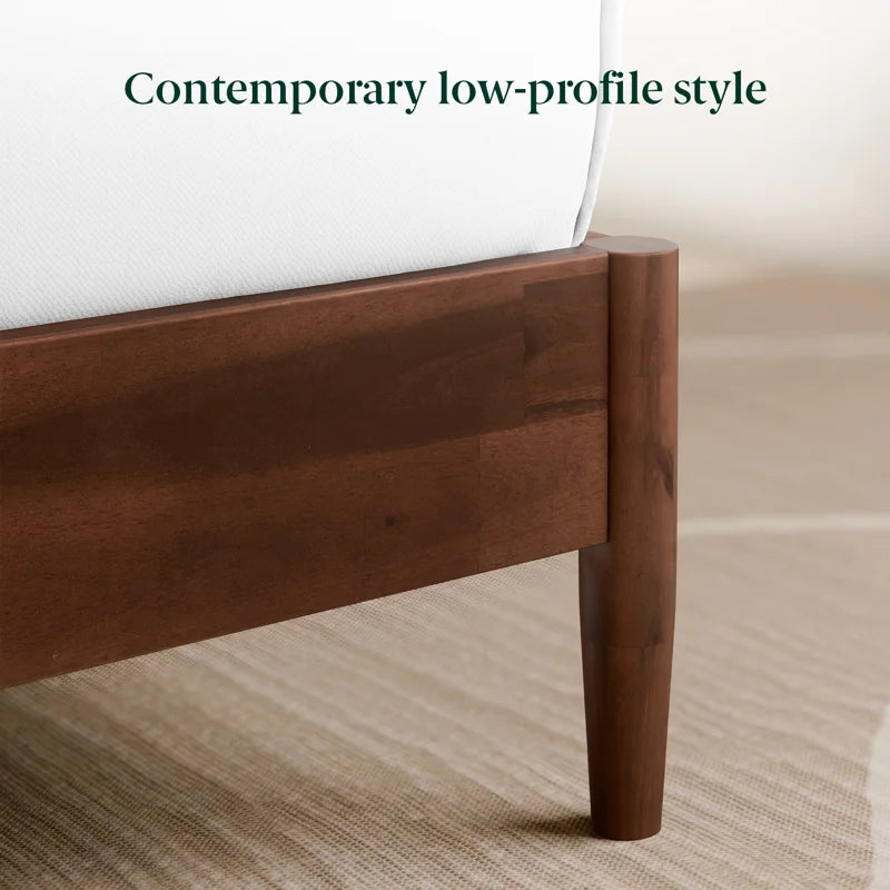 Whitman Low Profile Mid-Century Modern Platform Bed