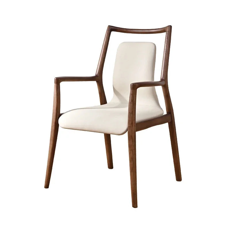 Ellington Collection | Floating Brass-Accented Walnut Armchair - Curated Furniture for the Modern Living Collection | Woodies ON Woodlawn