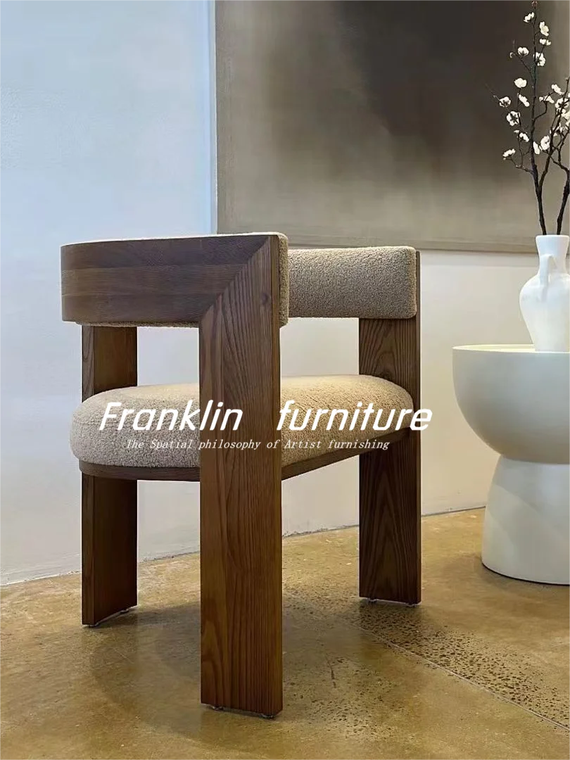 Ellington Collection | Sculptural Rattan-Woven Cane-Woven Dining Chairs - showcasing form and function in daily use context in a Mid-Century Modern dining room setting.