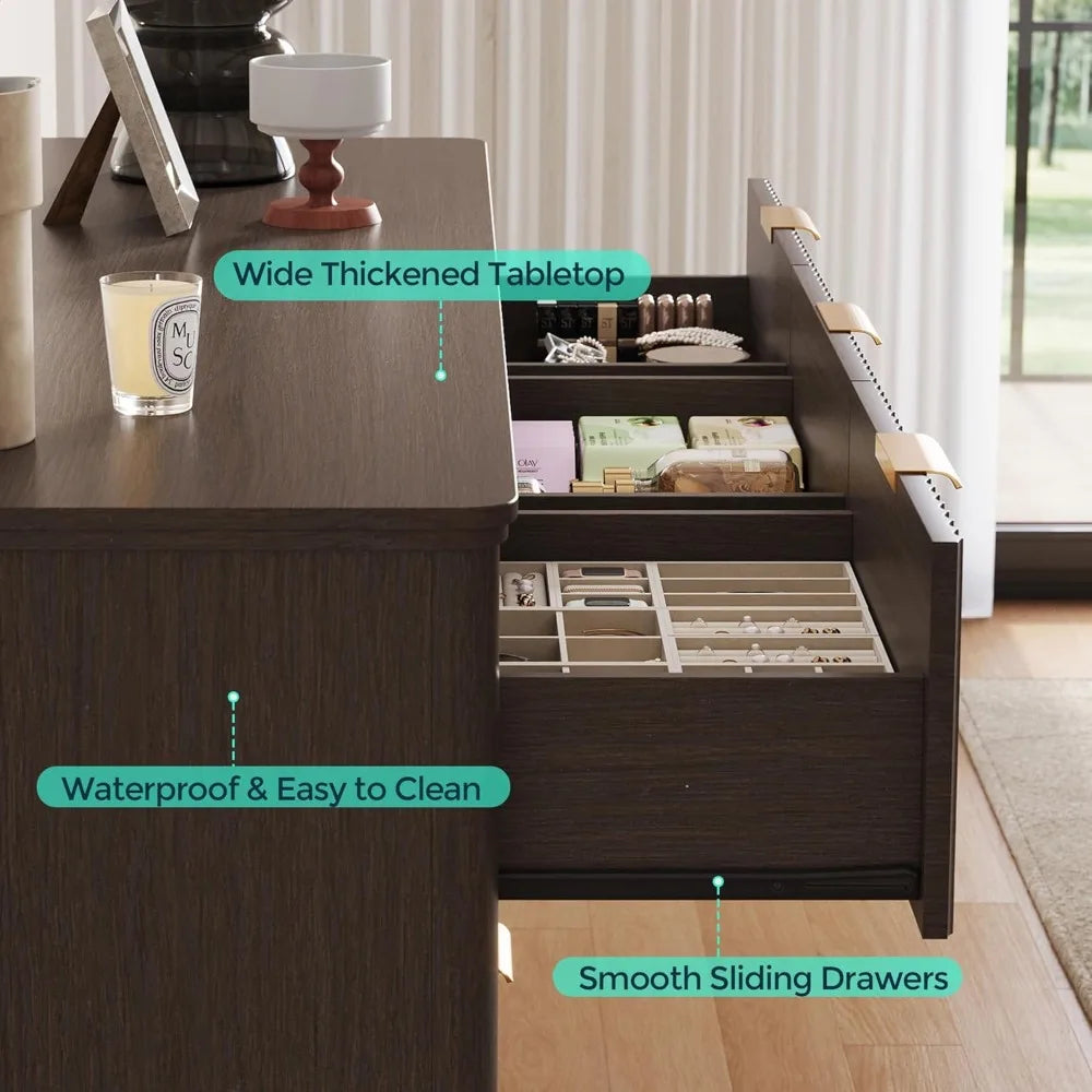 The Dresden Fluted Walnut Dresser