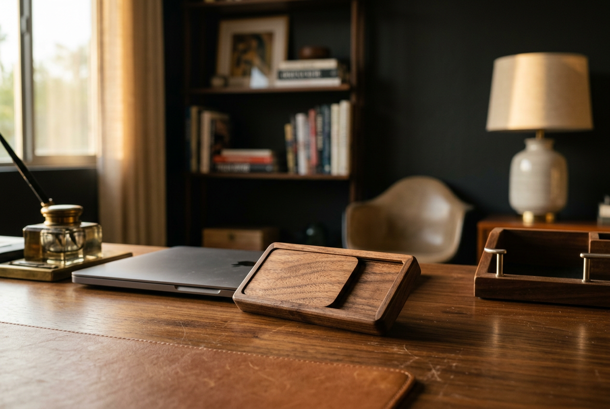 Walnut Webcam Privacy Cover | Lens Shield