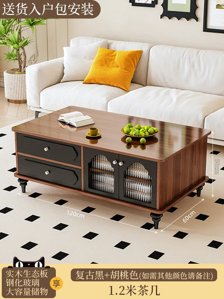 Belmont Collection | Floating Glass-Top Brass & Glass - exhibiting shadow play and geometric silhouette detail in a Mid-Century Modern living room setting.