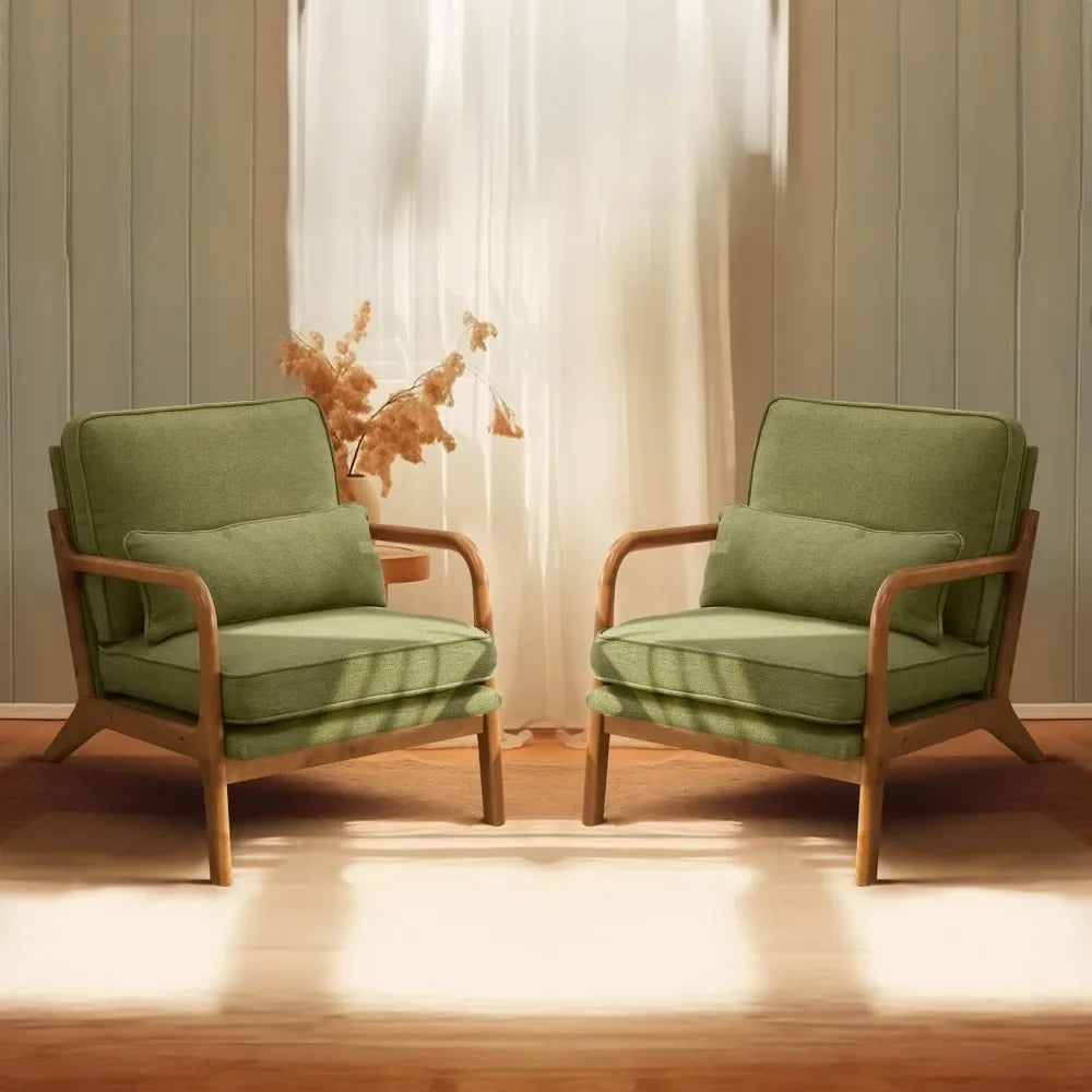 The Astoria Dark Forest Linen Accent Chair