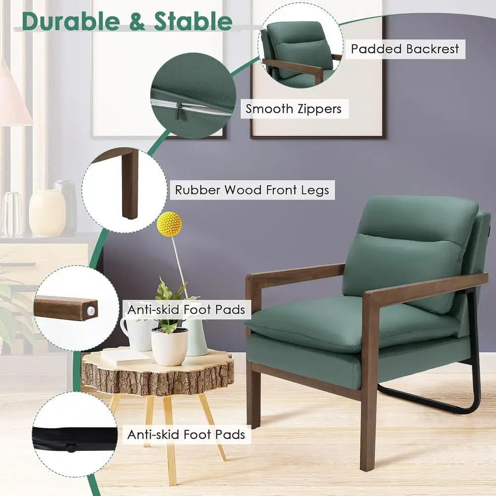 The Fontaine Emerald Leather Lounge Chair