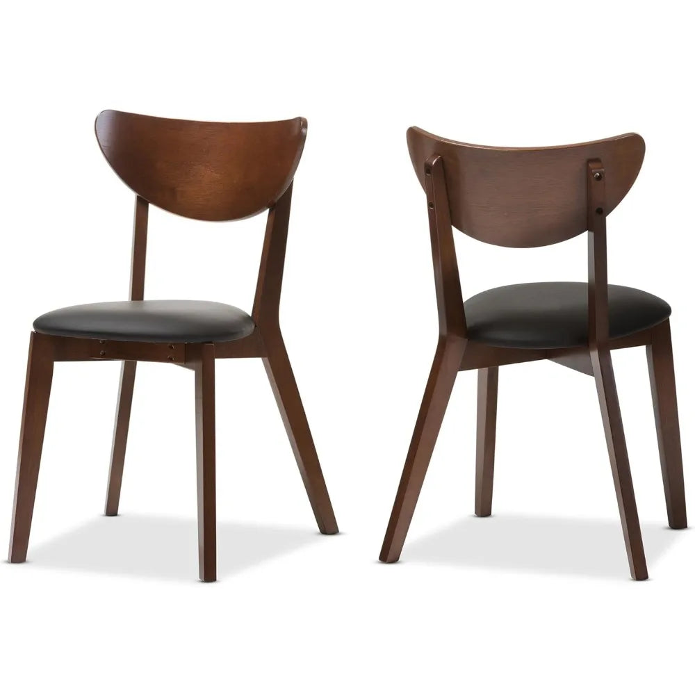 Ellington Collection | Atomic-Era Walnut Dining Chair - highlighting material texture and craftsmanship detail in a Mid-Century Modern dining room setting.