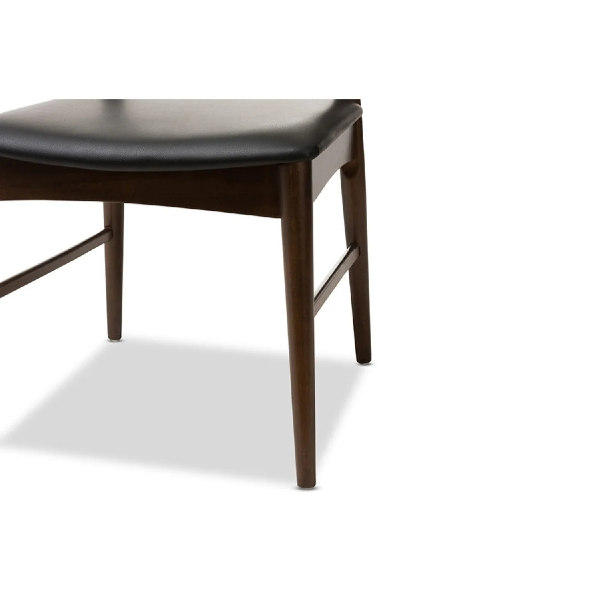 Baxton Studio Winton Mid-Century Modern Walnut Wood Dining Chair (Set of 2)