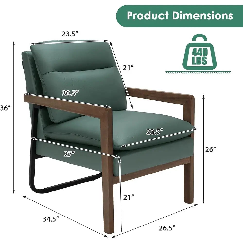 The Fontaine Emerald Leather Lounge Chair
