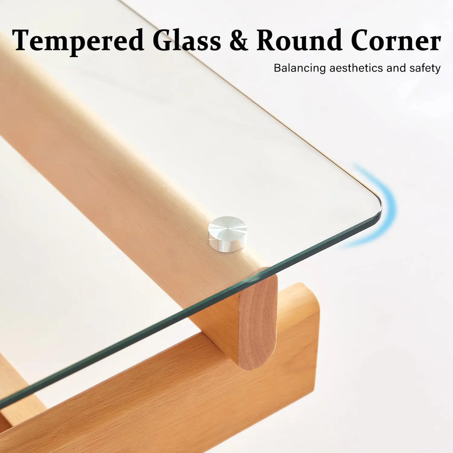 Ellington Collection | Rectangular Walnut Coffee Table - showcasing full sculptural form and curated finish in a Mid-Century Modern living room setting.