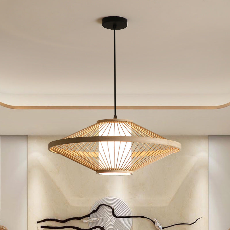 Havana Collection | Sculptural Brass-Accented Woven Rattan Chandelier - captured in a curated lifestyle vignette in a Mid-Century Modern living room setting.