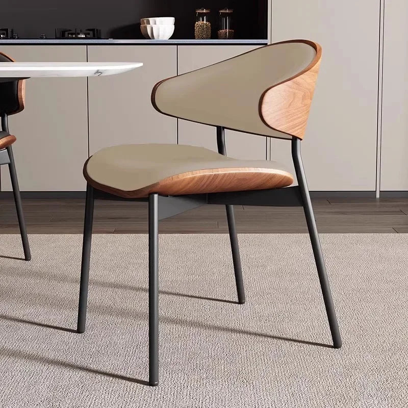The Fontaine Cognac Leather Dining Chairs